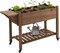 Wooden Raised Plant Stand Wood Tall Flower Bed with Clapboard